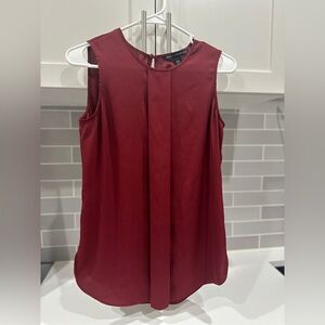 Maroon sleeveless blouse